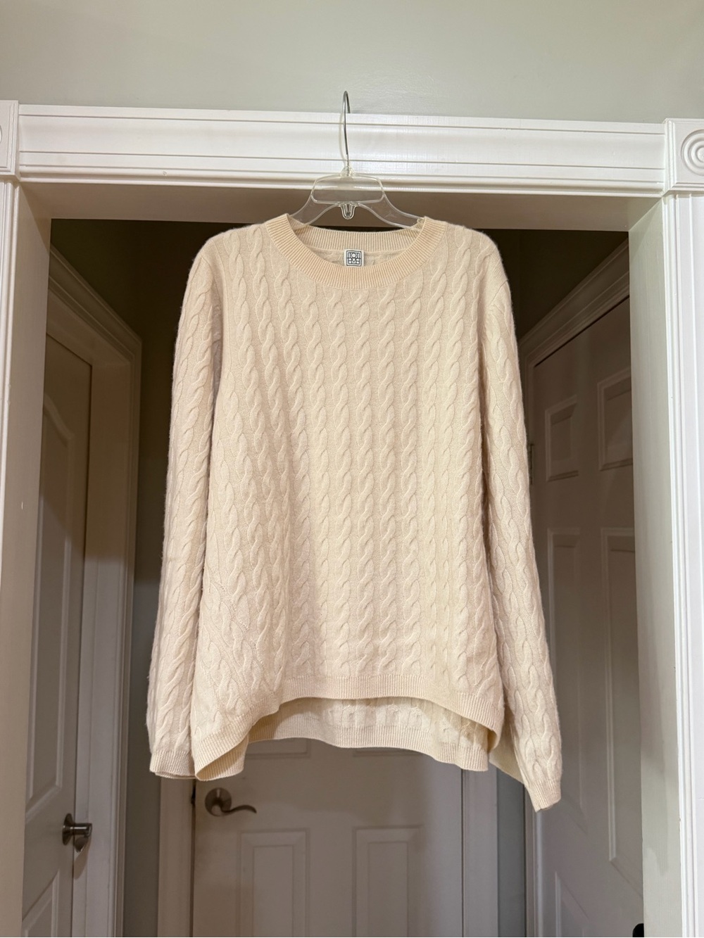 Toteme 100% cashmere cable knit sweater